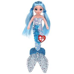 Ty Sea Sequins - Indigo The Blue Mermaid Sequin Plush 33cm (Long) New w/Tag